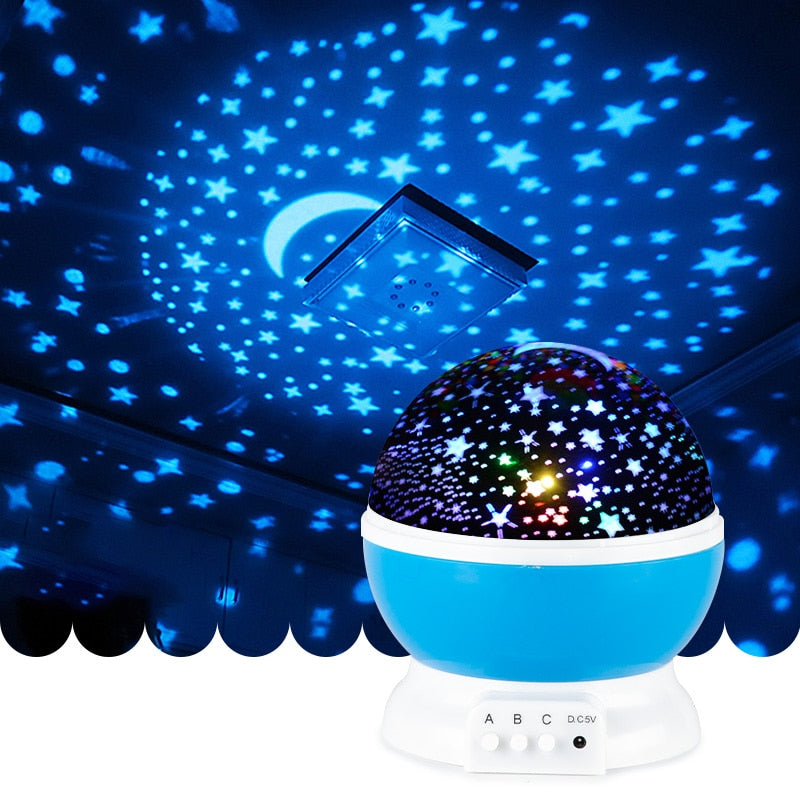 Galaxy Projector Starry Sky Rotating LED Night Light Planetarium Children Bedroom Star Night Lights Moon Light Kids Gift Lamp